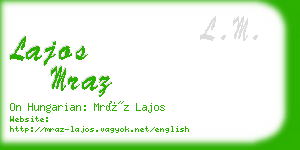 lajos mraz business card